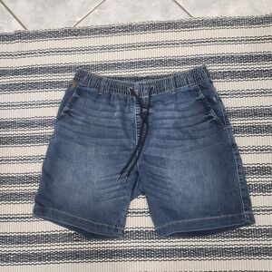 U.S. Polo Assn Men's L Denim Shorts Stretch Drawstring Elastic Waist Jean Shorts
